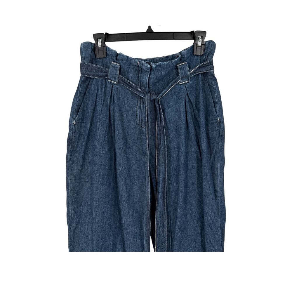 L'AGENCE pants Violette Cotton Paperbag blue size 28 - Picture 3 of 8